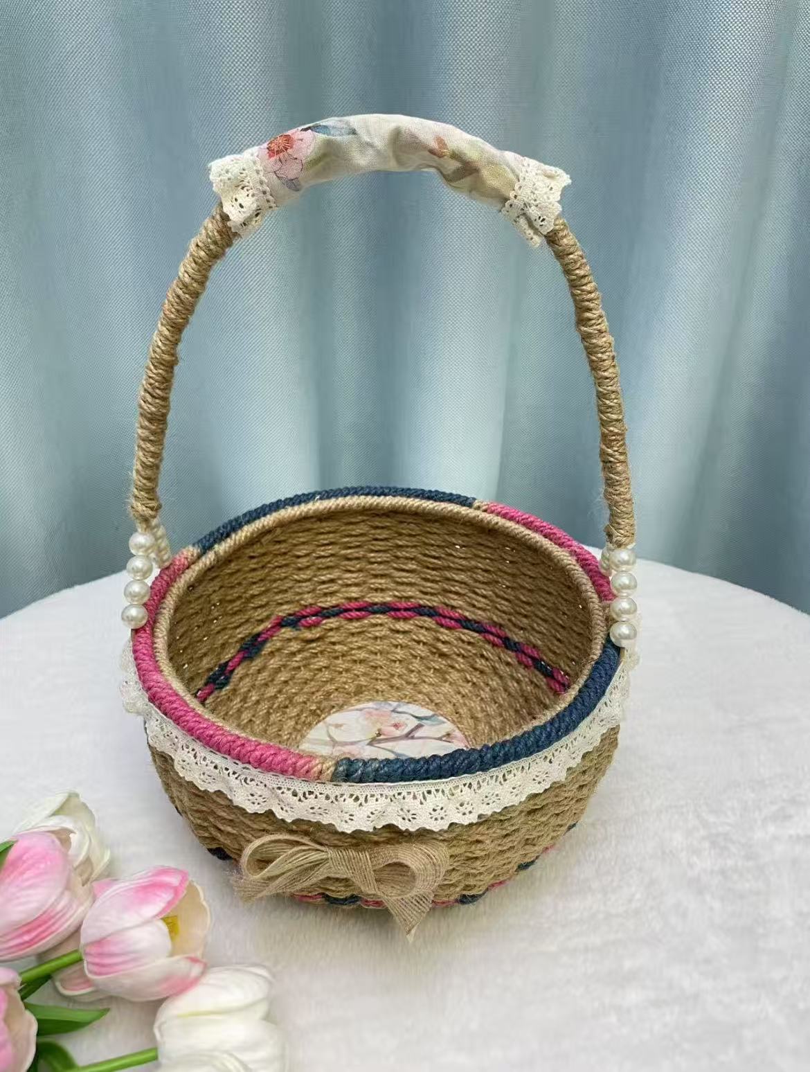 hemp rope Diy basket(DIY materail set)