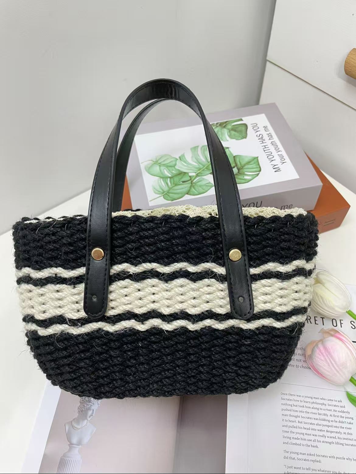 Hemp rope Diy bag (DIY material set )