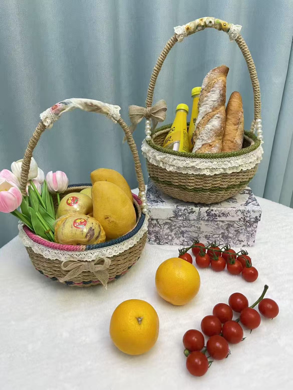 hemp rope Diy basket(DIY materail set)