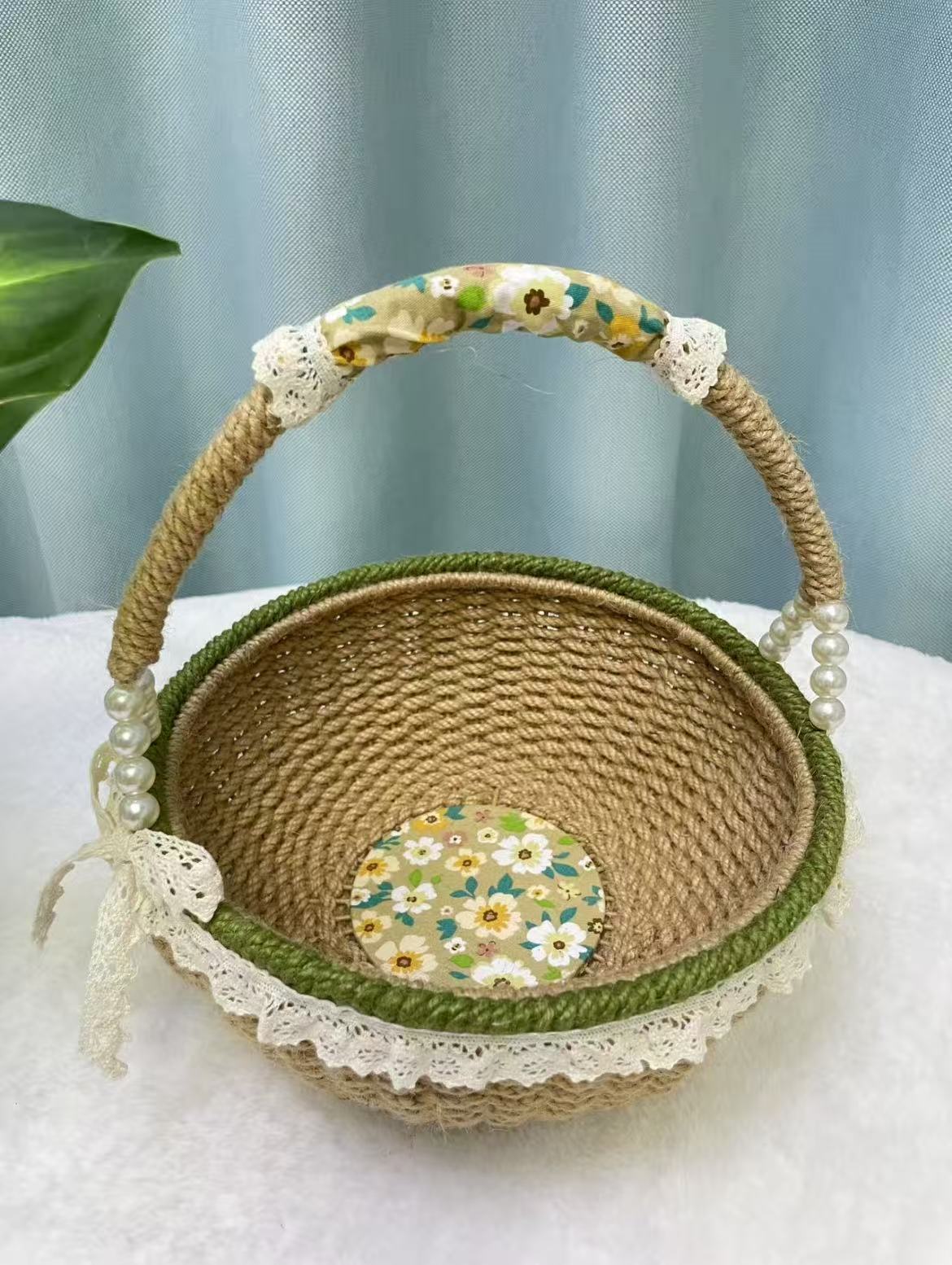 hemp rope Diy basket(DIY materail set)